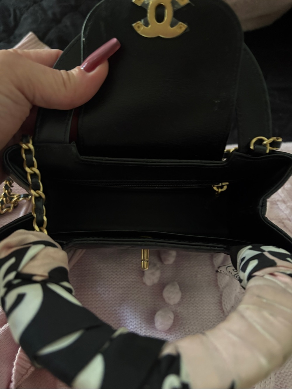 CHANEL Nano Vintage Chanel Quilted Lambskin Kelly Top Handle Bag - Picture 7 of 9